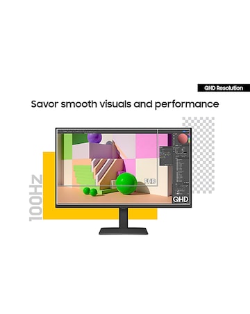 Samsung 32in ViewFinity S6 S60UD 100Hz QHD Ergonomic Monitor - Black