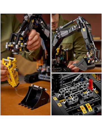 LEGO Technic Volvo EC500 Hybrid Excavator, Motorised Construction Vehicle 42215