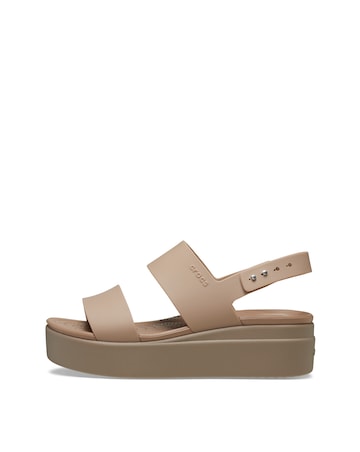 Crocs Latte Brooklyn Low Wedge Sandals