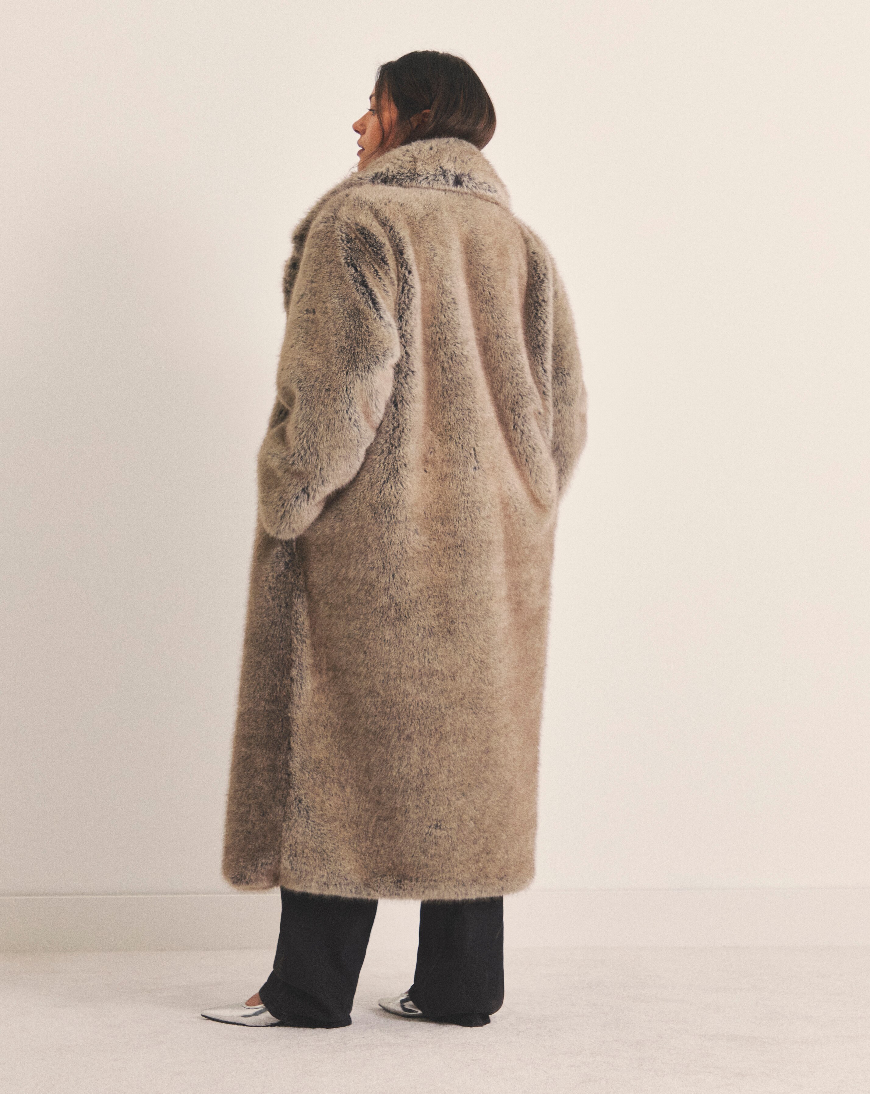 Simply Be Natural Faux Fur Maxi Coat | JD Williams