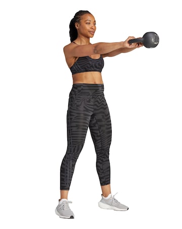 adidas Optime TrainIcons Jacquard 3 Stripes Leggings