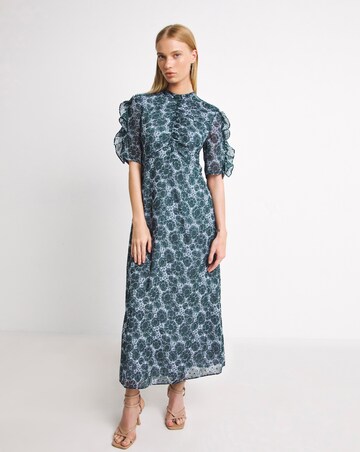 Whistles Winter Garden Print Midi Dress