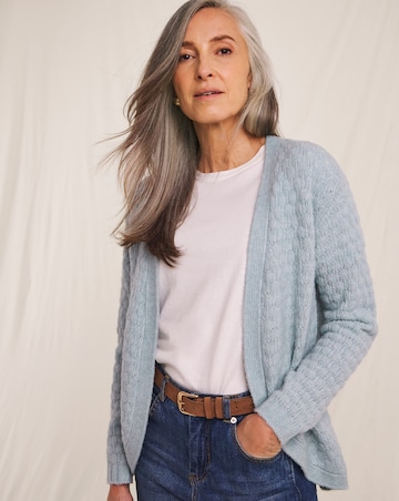 Julipa Textured Stitch Soft Wool Cardigan