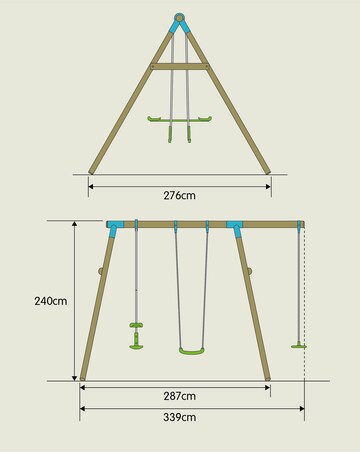TP Snowdonia Wooden Swing Set