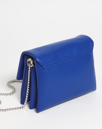 Blue Padded Faux Leather Multiway Bag