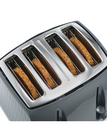 Russell Hobbs 26073 Textured Honeycomb Grey 4 Slice Toaster