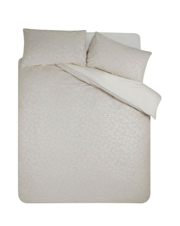 Catherine Lansfield Corded Leaves Duvet Set