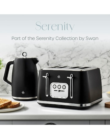 Swan Serenity Black 4 Slice Toaster