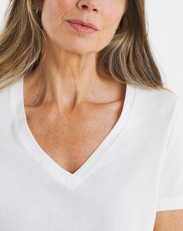 Pure Cotton 2 Pack V Neck T-Shirts