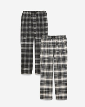 2 Pack Woven Check Pyjama Bottoms
