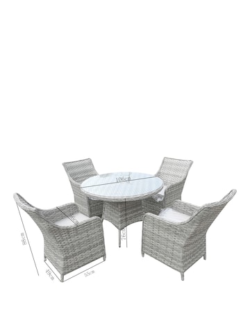 James 4 Seater Dining Set