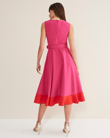 Phase Eight Raquel Contrast Band Belted Dress