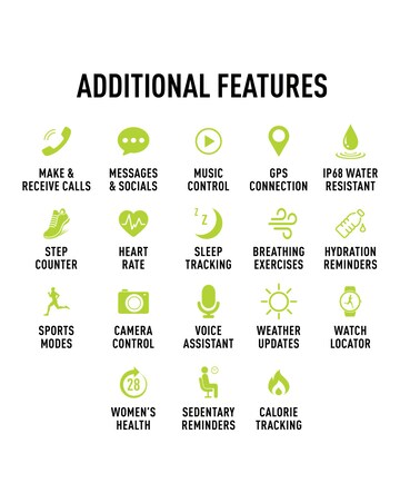 Reflex Active Series 36 Black Smart Watch and True Wireless Sound Earbud Set