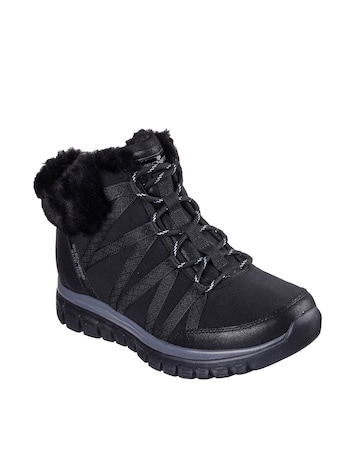 Skechers Graceful Slip In Fur Lined Boots Standard Fit
