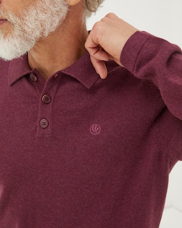 FatFace Long Sleeve Knit Polo
