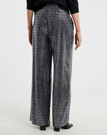 Silver Hot Fix Wide Leg Trouser