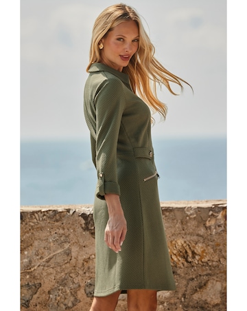 Sosandar Textured Zip Through Dress