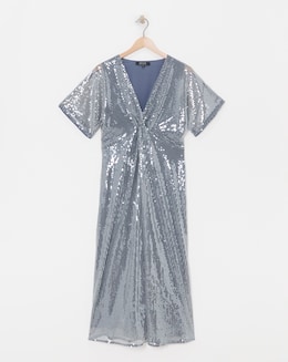 Sequin Twist Front Dress