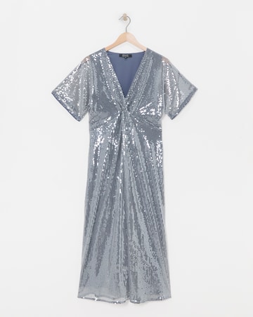 Sequin Twist Front Dress