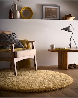 Chicago Light Neutrals Shaggy Circle Rug