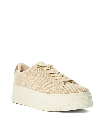 Dune Exaggerate Leather Lace-Up Trainers Standard D fit