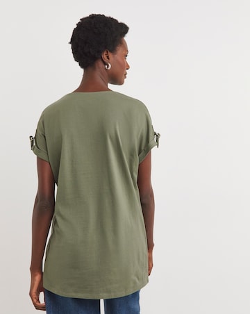 Pure Cotton Khaki Crew T-Shirt