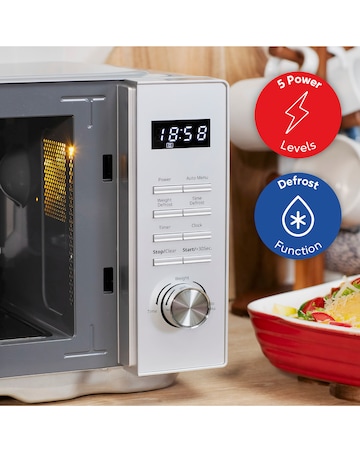 Russell Hobbs 23 Litre Silver Flatbed Digital Microwave