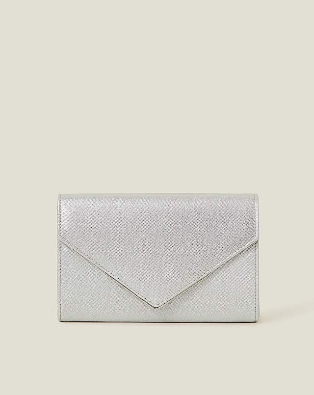 Accessorize Metallic Envelope Clutch Bag