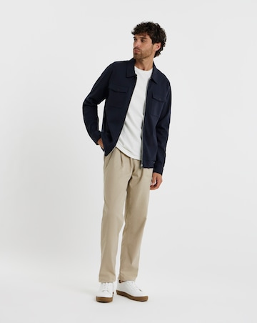 Folio Interlock Zip Shacket-Navy