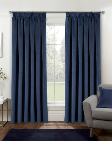 Oxford 100% Blackout Pencil Pleat Velvet Curtain