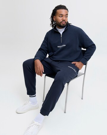 Jack & Jones Versterbro Logo 1/4 Zip Tracksuit Set - Navy