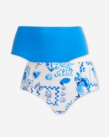 Value 2 Pack High Waisted Bikini Bottoms