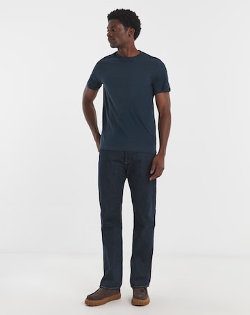 Pure Cotton Crew Neck T-Shirt- Navy