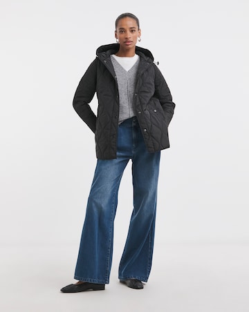 Black Short Quilted Jacket