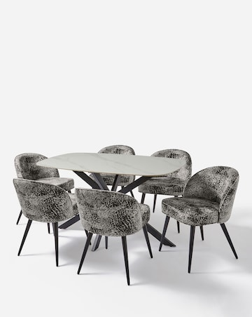 Brock Dining Table with 6 Savannah Chairs