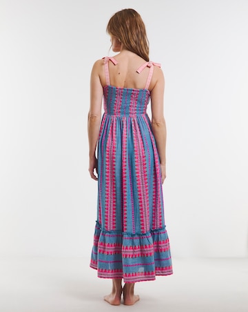 Beach To Beach Jacquard Stripe Maxi Beach Dress