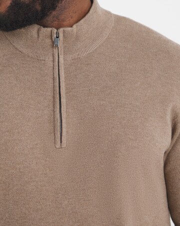 Neutral Soft Touch 1/4 Zip Sweatshirt