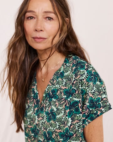 Julipa Notch Neck Cotton T-shirt