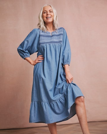 Julipa Pure Cotton Chambray Dress