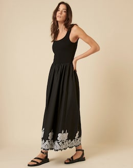 Nobody's Child Midi Dress Embroidered