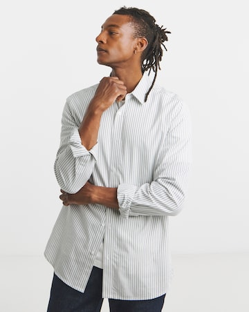 Long Sleeve Poplin Stripe Shirt Long