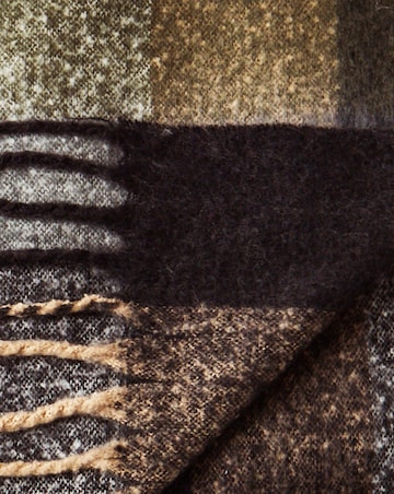 Faux Mohair Checked Throw