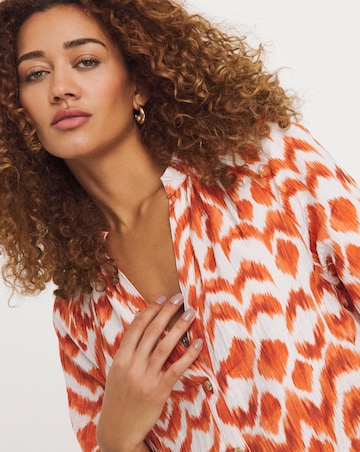 Printed Crinkle Kaftan Dress