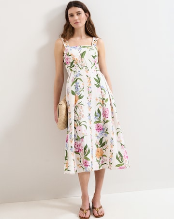 Phase Eight Lucia Linen Printed Hero Dress