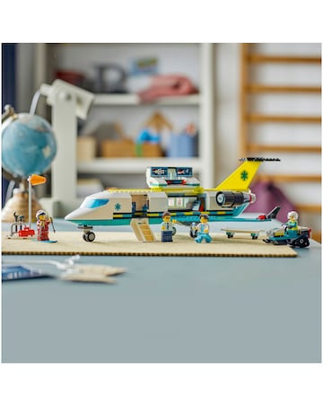 LEGO City Emergency Air Ambulance Plane, Snow Scooter and Toy Airplane 60465