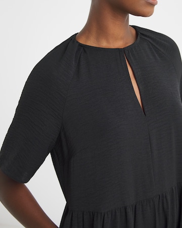 Short Sleeve Smock Maxi Dress