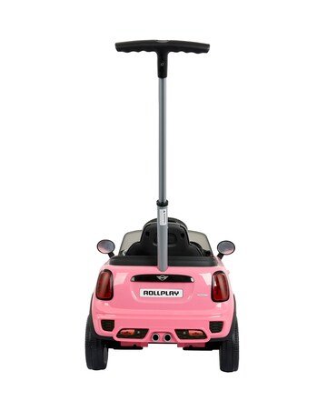 Mini Cooper Play Push Car with Parental Handle - Pink