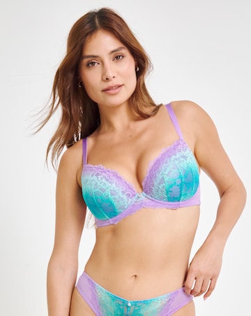 Ann Summers Sexy Lace Planet Plunge Bra Lilac Ombre