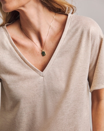 Anthology V Neck Foiled Short Sleeve T-shirt