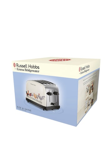 Emma Bridgewater 25780 Rise and Shine Stainless Steel 4 Slice Toaster